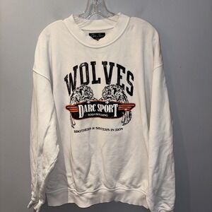 Darc Sport Bodybuilding "Wolves Club" graphic crewneck Sweatshirt Vintage Men L